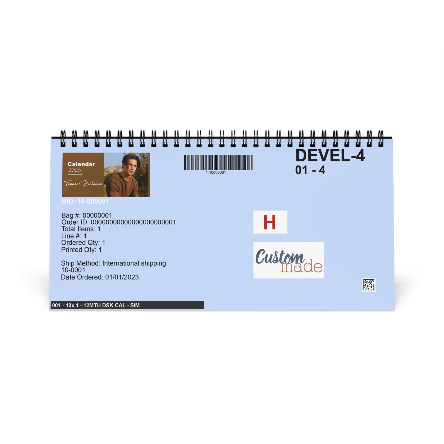 Tanner Buchanan 2026 Desk Calendar | Celebrity Photo Calendar | Hollywood Actor | Stylish Desk Accessory & Fan Gift