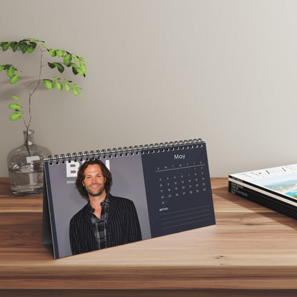 Jared Padalecki 2026 Desk Calendar | Premium Spiral Bound Celebrity Photo Calendar | High-Quality Fan Gift & Desk Décor