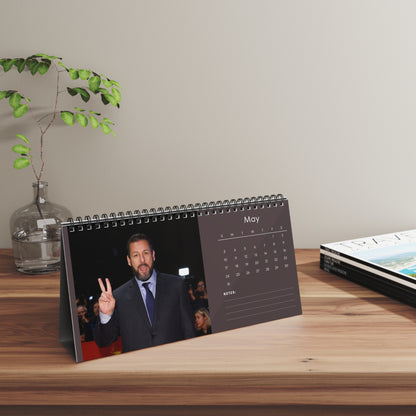 Adam Sandler 2026 Desk Calendar | Celebrity Spiral Bound Photo Calendar | Comedy Star Fan Gift | Collectible Desk & Office Décor