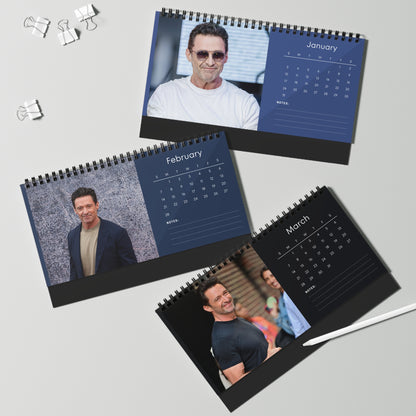 Hugh Jackman 2027 Desk Calendar Vol 4 | Spiral Bound Photo Calendar | Fan Gift
