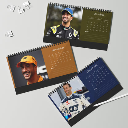 Daniel Ricciardo 2026 Desk Calendar | Formula 1 Racer | F1 Driver Gift | Motorsport Lover Calendar | Office Decor