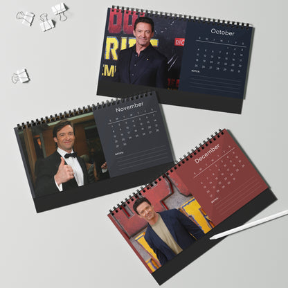 Hugh Jackman 2026 Desk Calendar | Celebrity Photo Calendar | Star Gift | Desk Décor