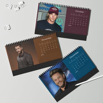 Travis Fimmel 2026 Desk Calendar | Star Photo Calendar | Actor Gift for Fans
