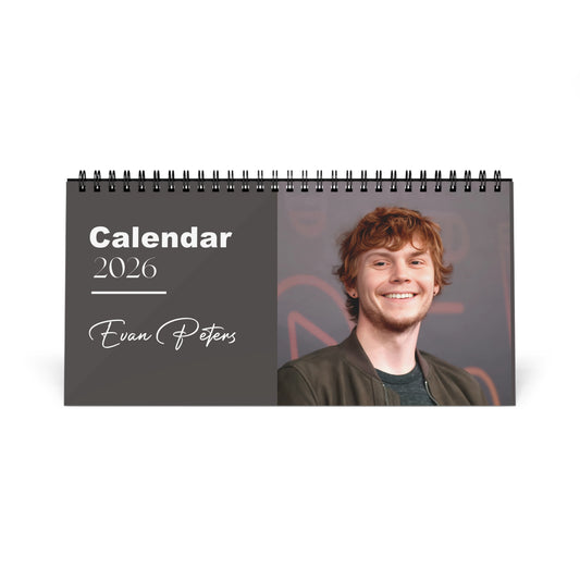 Evan Peters 2026 Desk Calendar |  Celebrity Gift | Office Decor