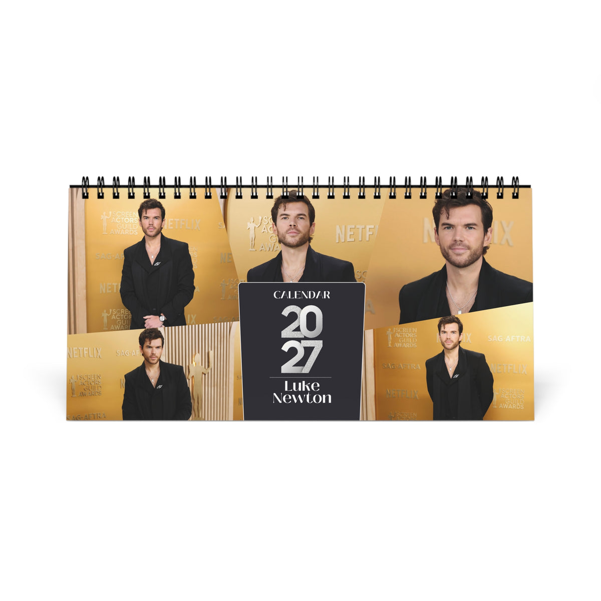 Luke Newton 2027 Desk Calendar | Spiral Bound Photo Calendar | Fan Gift