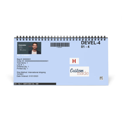 Theo James 2026 Desk Calendar | Premium Spiral Bound Celebrity Photo Calendar | High-Quality Fan Gift & Desk Décor