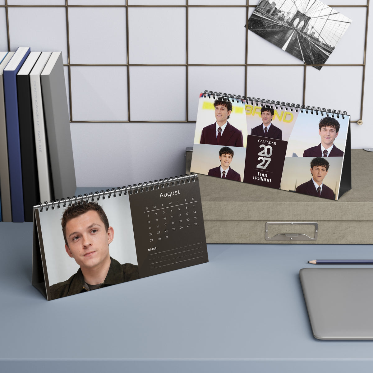 Tom Holland 2027 Desk Calendar Vol 2 | Spiral Bound Photo Calendar | Fan Gift