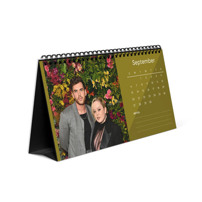Nicola Coughlan & Luke Newton 2026 Desk Calendar | Premium Spiral Bound Celebrity Photo Calendar | Collectible Fan Gift | Stylish Desk