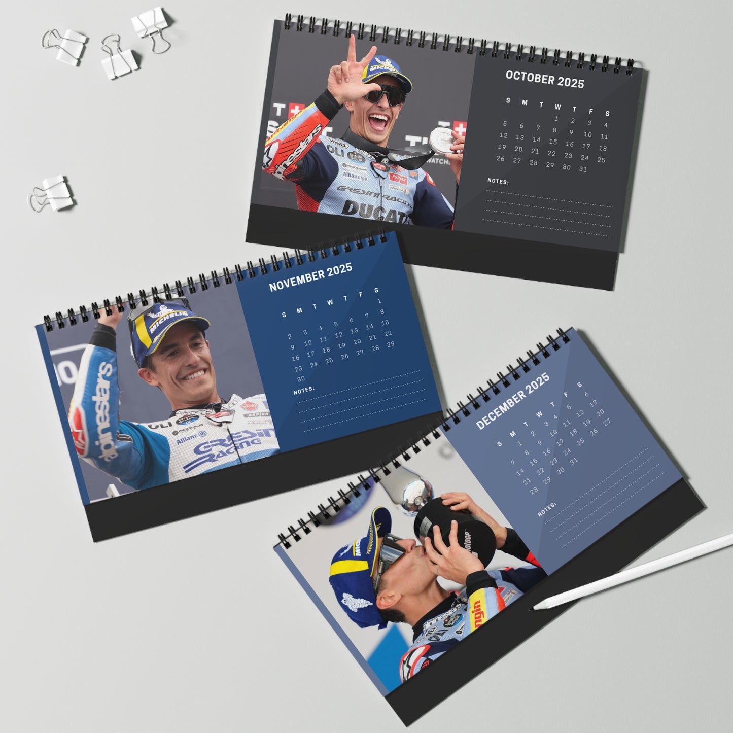 Marc Márquez 2025 Desk Calendar | Marc Márquez Calendar | Fan Gift