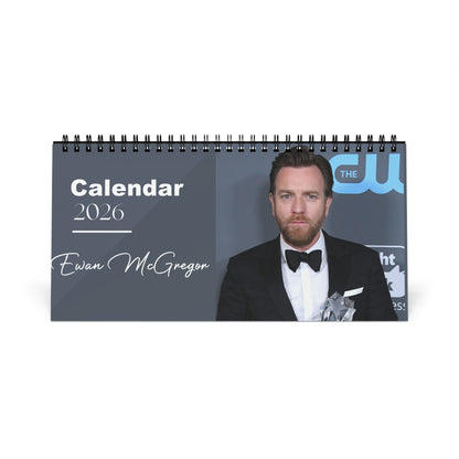 Ewan McGregor 2026 Desk Calendar | Obi-Wan Kenobi Actor | Moulin Rouge & Star Wars Calendar | Celebrity Gift | Office Decor