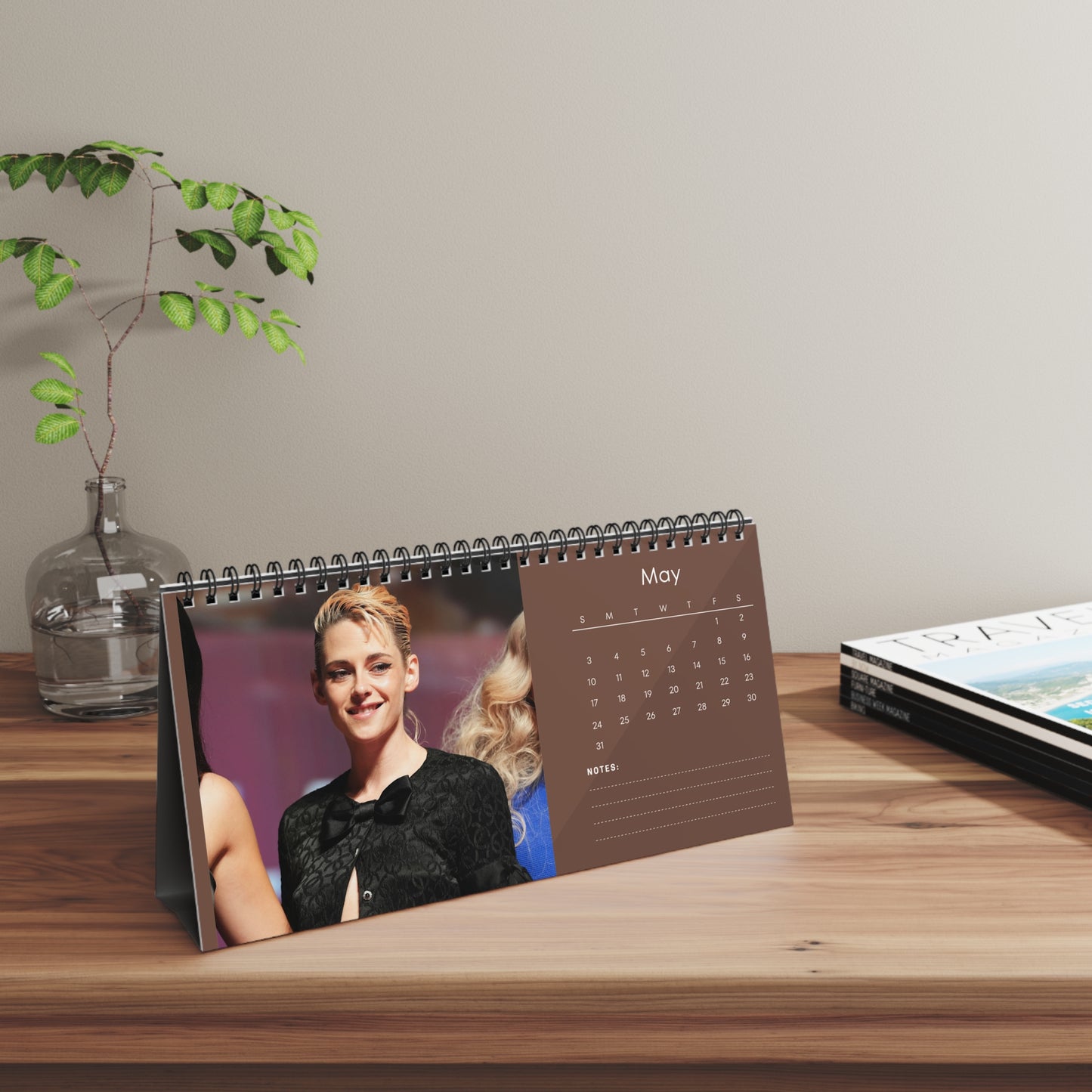 Kristen Stewart 2026 Desk Calendar | Premium Spiral Bound Celebrity Photo Calendar | Collectible Fan Gift | Stylish Desk & Office Décor
