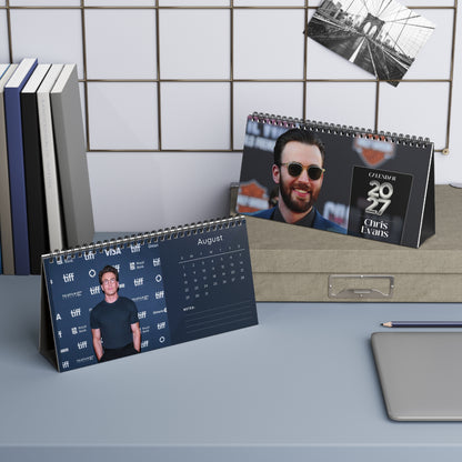 Chris Evans 2027 Desk Calendar Vol 2 | Spiral Bound Photo Calendar | Fan Gift
