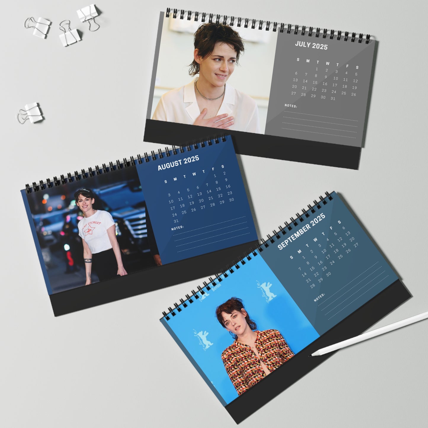 Kristen Stewart 2025 Desk Calendar | Kristen Stewart Calendar | Fan Gift