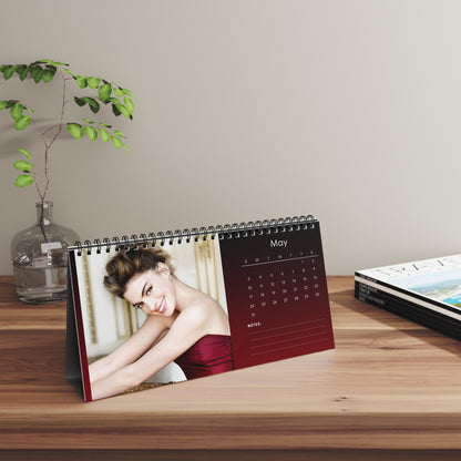 Anne Hathaway 2026 Desk Calendar | Celebrity Spiral Bound Photo Calendar | Fan Collectible Gift | Stylish Desk & Office Décor