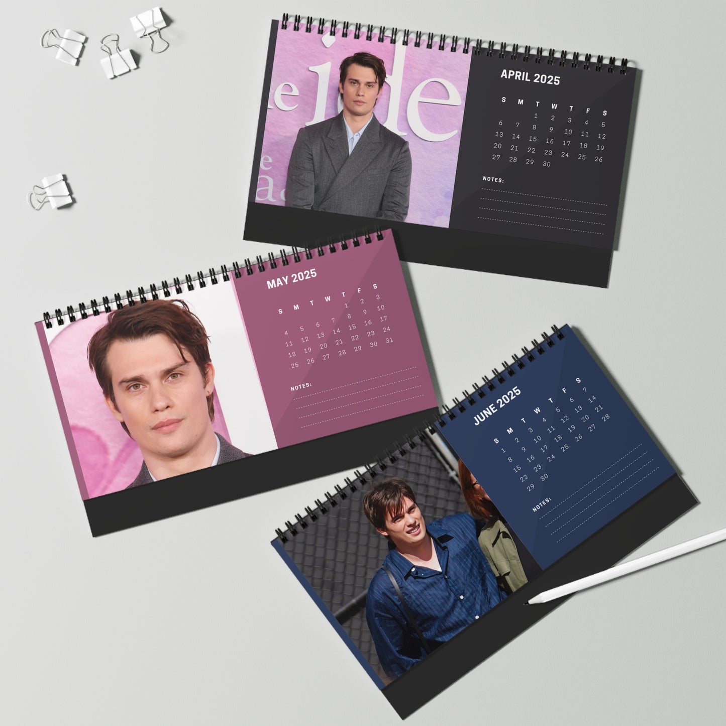 Nicholas Galitzine 2025 Desk Calendar | Nicholas Galitzine Calendar | Fan Gift