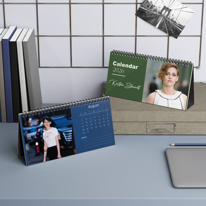 Kristen Stewart 2026 Desk Calendar | Twilight & Spencer Actress | Celebrity Gift | Office Decor