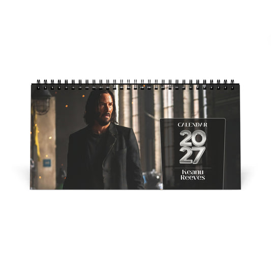 Keanu Reeves 2027 Desk Calendar Vol 1 | Spiral Bound Photo Calendar | Fan Gift