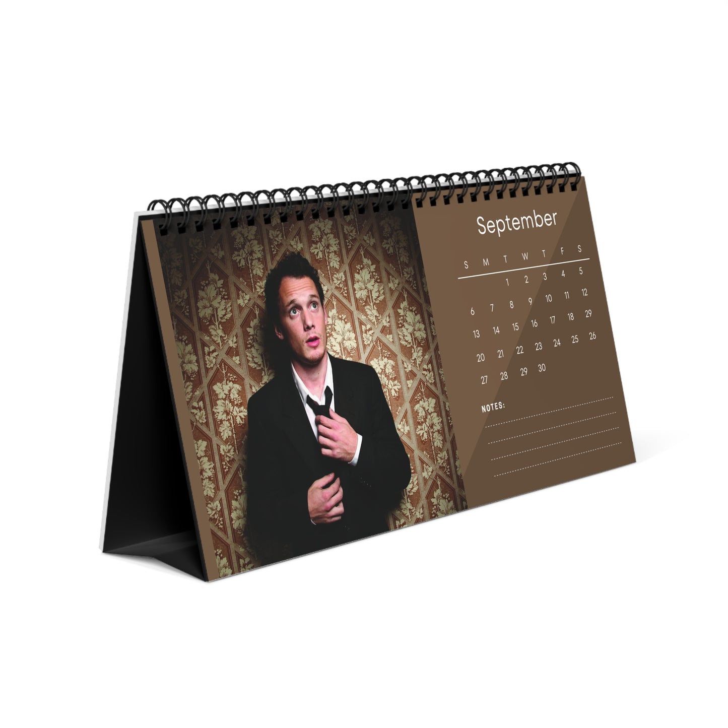 Anton Yelchin 2026 Desk Calendar | Celebrity Spiral Bound Photo Calendar | Fan Collectible Gift | Stylish Desk & Office Décor