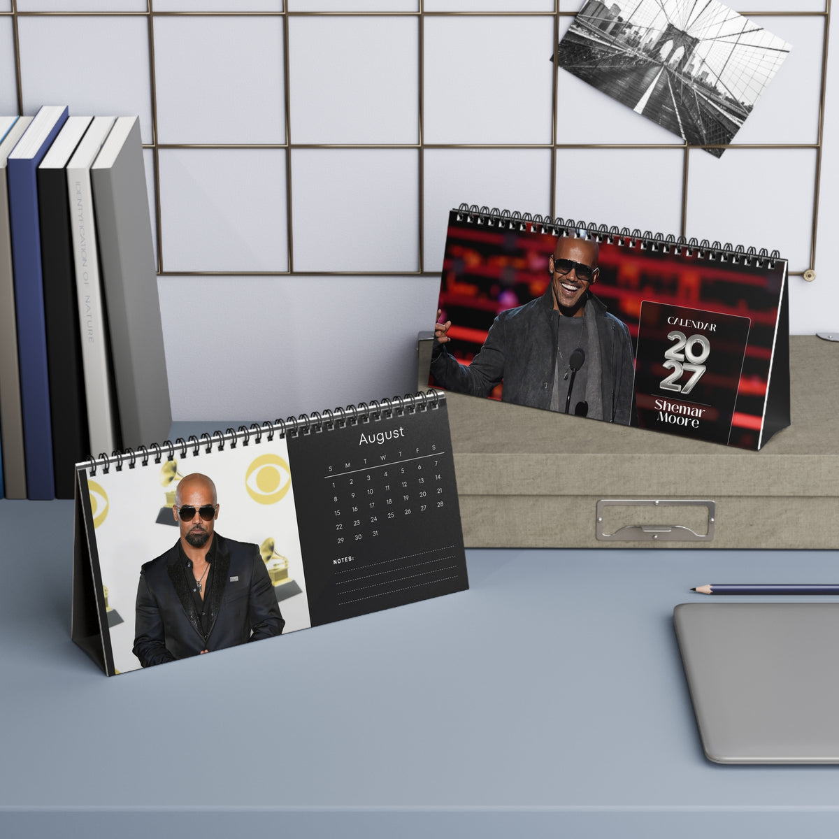 Shemar Moore 2027 Desk Calendar Vol 1 | Spiral Bound Photo Calendar | Fan Gift