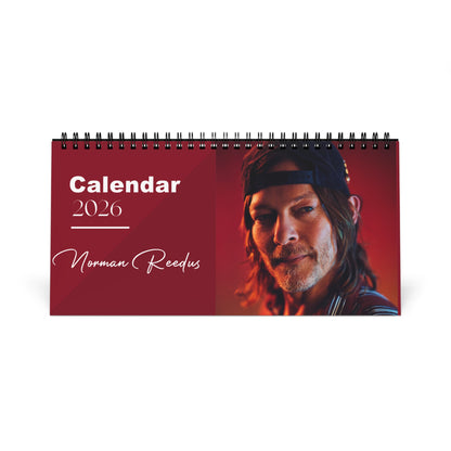 Norman Reedus 2026 Desk Calendar |  Premium Spiral Bound Celebrity Photo Calendar | High-Quality Fan Gift & Desk Décor