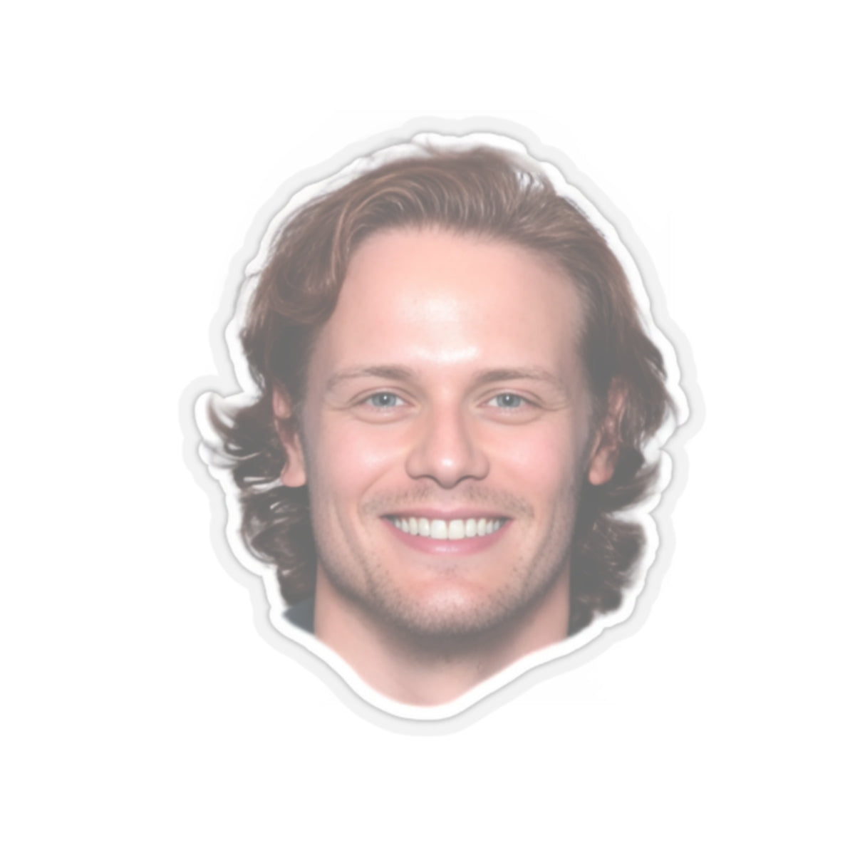 Personalized Kiss-Cut Stickers - Smiling Face Design for Laptops & Decor