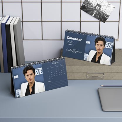 Cole Sprouse 2026 Desk Calendar | Riverdale Actor Planner | Hollywood Star Gift | Jughead Jones Calendar | TV & Movie Decor