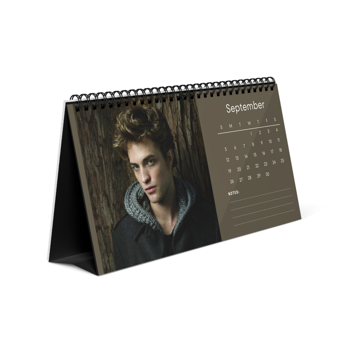 Robert Pattinson 2027 Desk Calendar Vol 2 | Spiral Bound Photo Calendar | Fan Gift