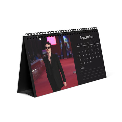Tom Sturridge 2026 Desk Calendar | Celebrity Spiral Bound Photo Calendar | Fan Collectible Gift | Stylish Desk & Office Décor