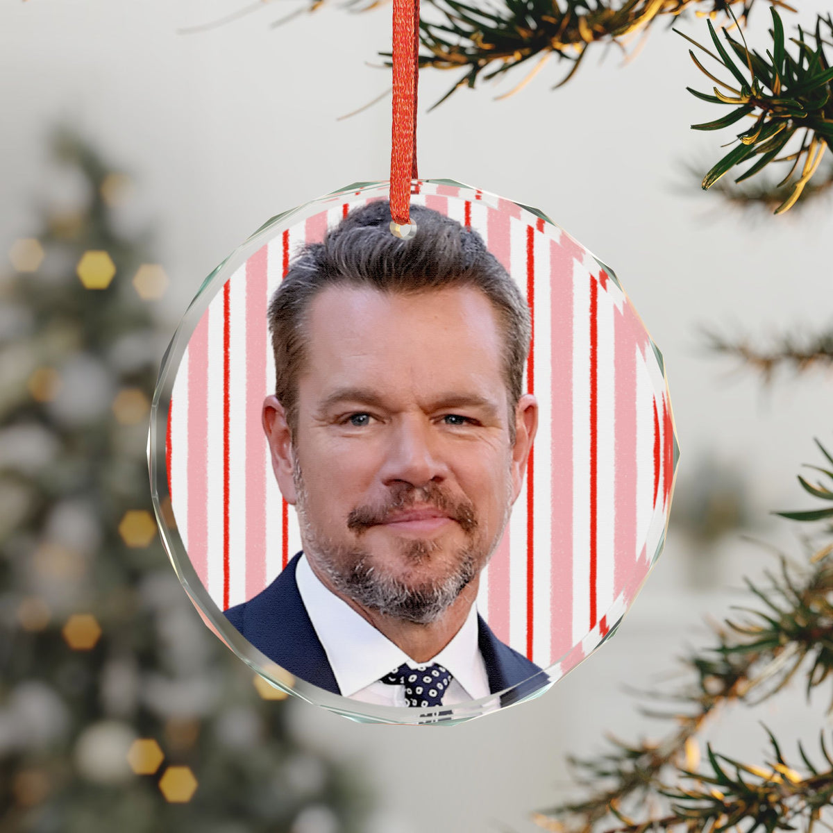 Matt Damon Christmas Ornament | Celebrity Fan Gift Keepsake