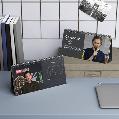 Tom Hiddleston 2026 Desk Calendar | Star Photo Calendar | Actor Gift for Fans
