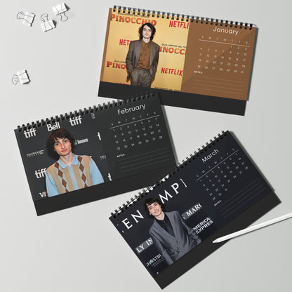 Finn Wolfhard 2026 Desk Calendar | Stranger Things Star | Celebrity Fan Gift | Cool Actor Desk Décor | Collectible Photo Calendar