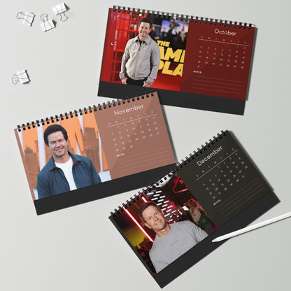 Mark Wahlberg 2027 Desk Calendar Vol 1 | Spiral Bound Photo Calendar | Fan Gift