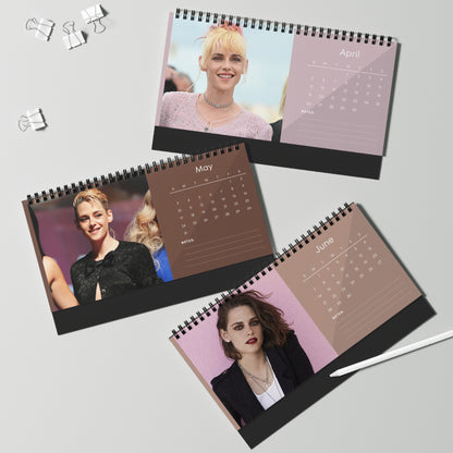 Kristen Stewart 2026 Desk Calendar | Premium Spiral Bound Celebrity Photo Calendar | Collectible Fan Gift | Stylish Desk & Office Décor