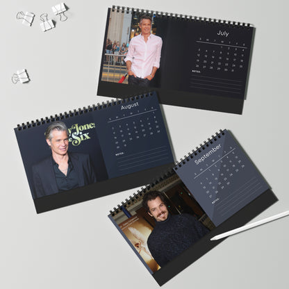 Timothy Olyphant 2026 Desk Calendar | Premium Spiral Bound Celebrity Photo Calendar | High-Quality Fan Gift & Desk Décor
