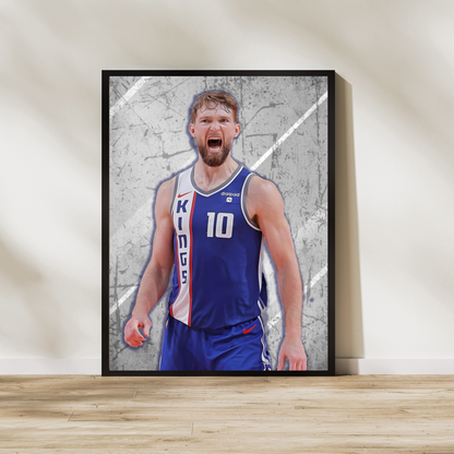Domantas Sabonis Matte Paper Poster, Frames & Hanger