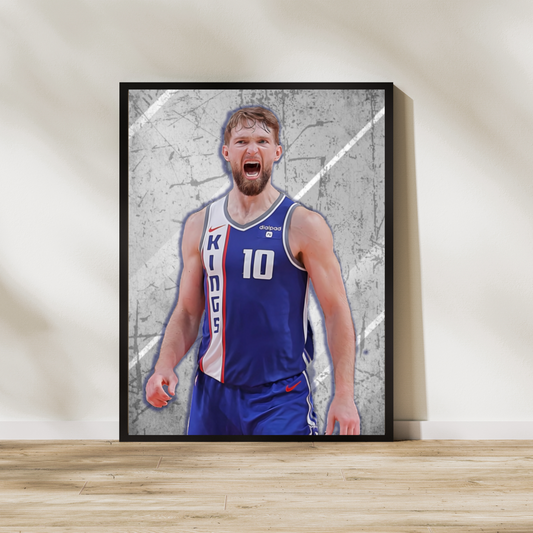 Domantas Sabonis Matte Paper Poster, Frames & Hanger