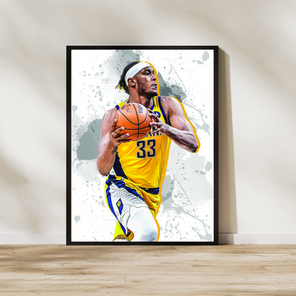Myles Turner Matte Paper Poster, Frames & Hanger, NBA Fan Gift