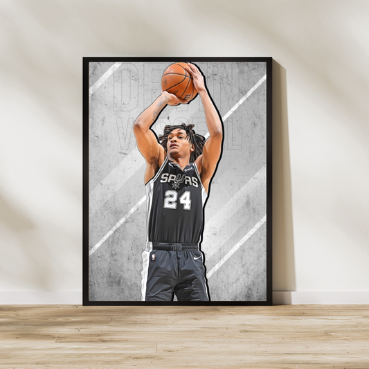 Devin Vassell Matte Paper Poster, Frames & Hanger
