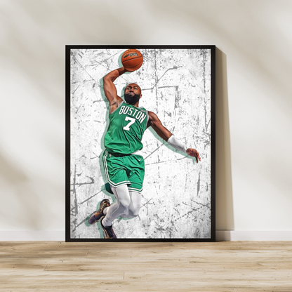 Jaylen Brown Matte Paper Poster, Frames & Hanger, NBA Fan Gift