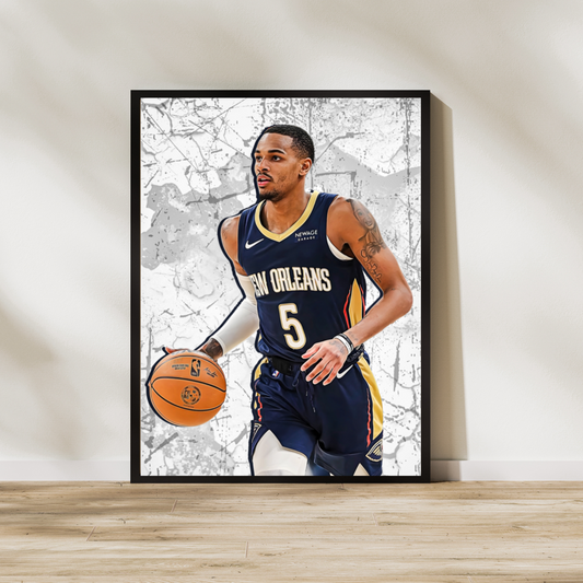 Dejounte Murray Premium Matte Paper Poster, Frames & Hanger