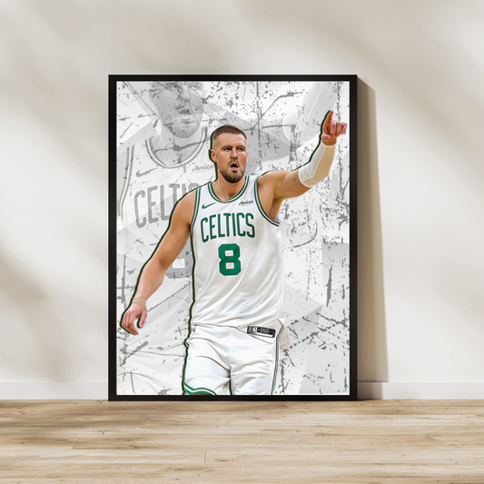 Kristaps Porziņģis Matte Paper Poster, Frames & Hanger