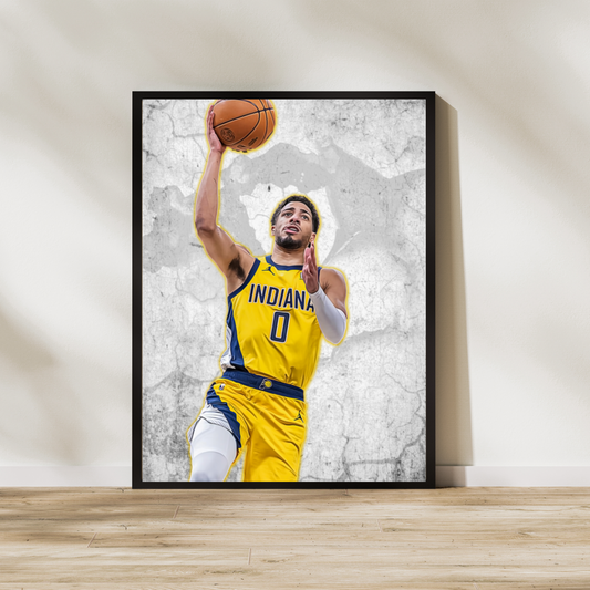 Tyrese Haliburton Matte Paper Poster, Frames & Hanger