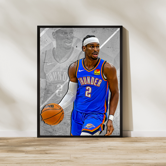 Shai Gilgeous-Alexander Matte Paper Poster, Frames & Hanger