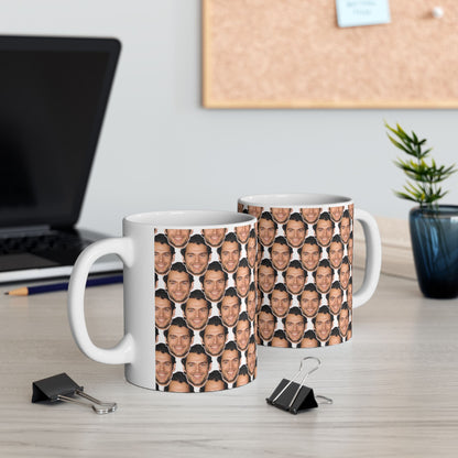 Henry Cavill Face Pattern Ceramic Mug | Unique Gift for Henry Cavill Fans