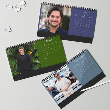 Lucas Bravo 2026 Desk Calendar | Premium Spiral Bound Celebrity Photo Calendar | High-Quality Fan Gift & Desk Décor