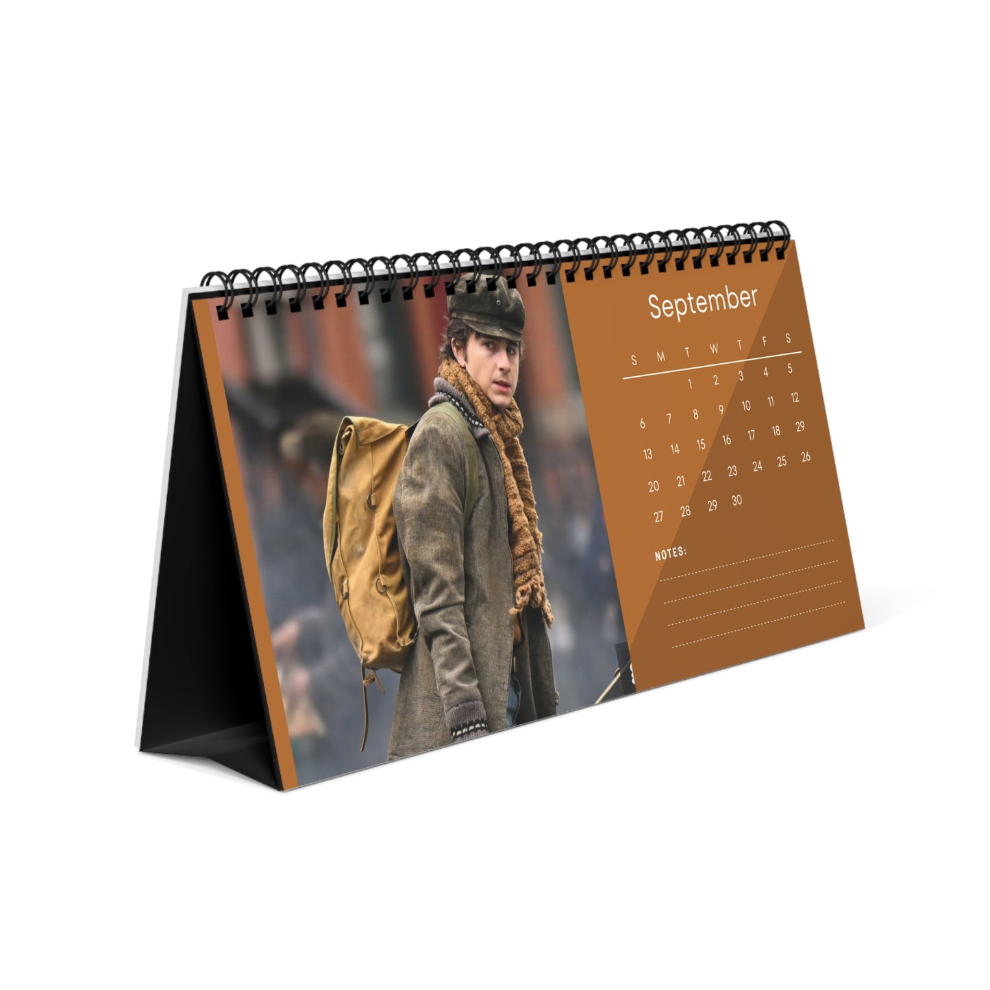 Timothée Chalamet 2026 Desk Calendar | Premium Spiral Bound Celebrity Photo Calendar | High-Quality Fan Gift & Desk Décor