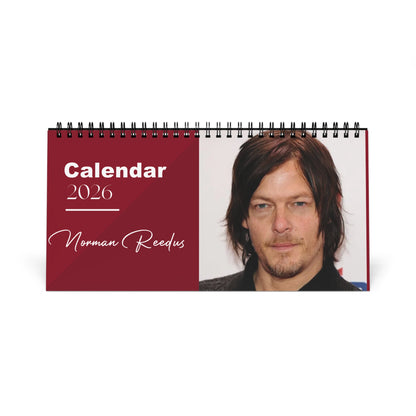 Norman Reedus 2026 Desk Calendar | Premium Spiral Bound Celebrity Photo Calendar | Cool Collectible Gift for Fans & Desk Décor