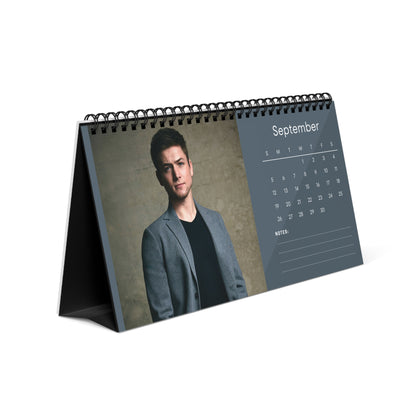 Taron Egerton 2027 Desk Calendar Vol 3 | Spiral Bound Photo Calendar | Fan Gift