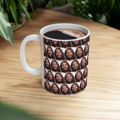 Jared Leto Face Pattern Ceramic Mug | Unique Gift for Jared Leto Fans