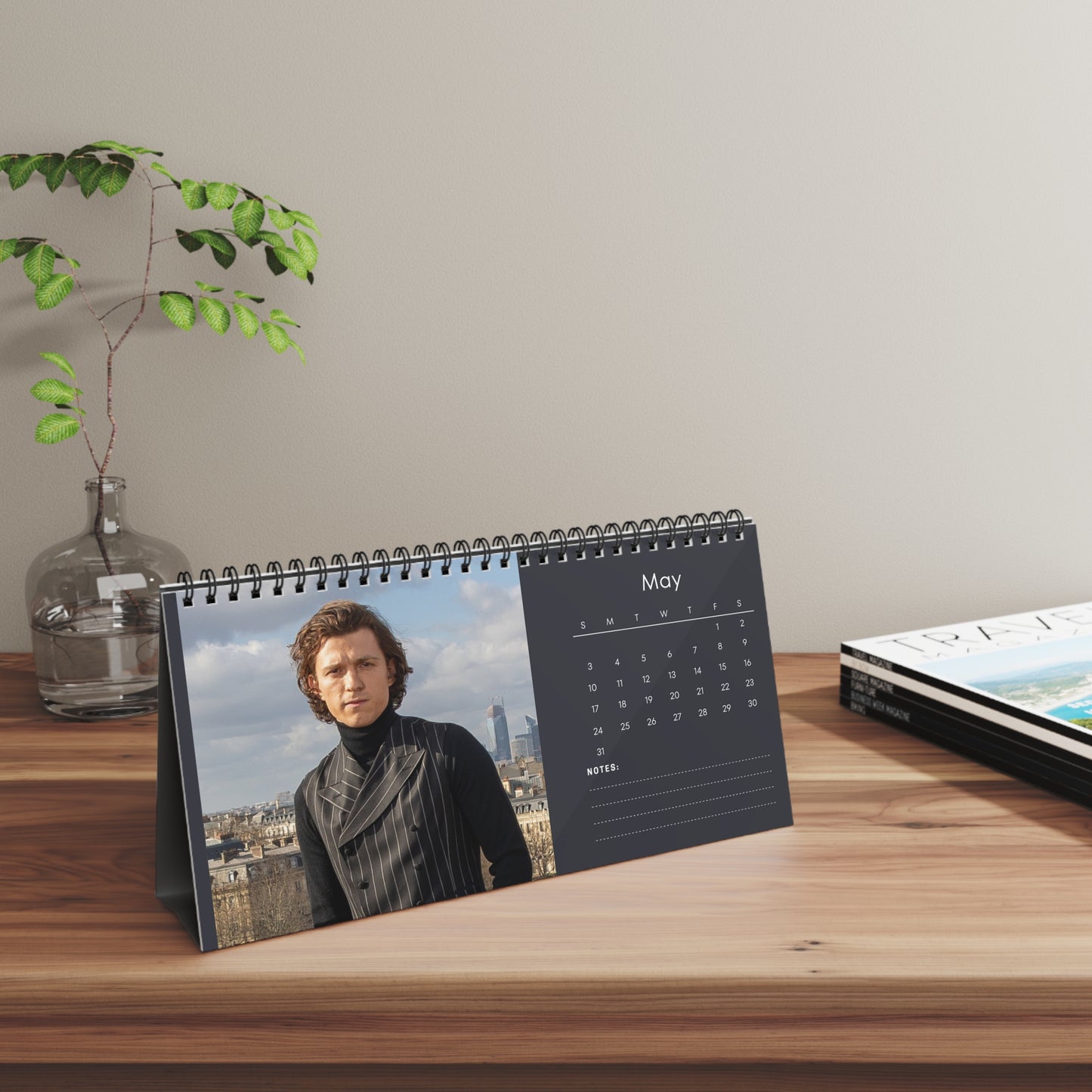 Tom Holland 2026 Desk Calendar |  Star Photo Calendar | Actor Gift for Fans